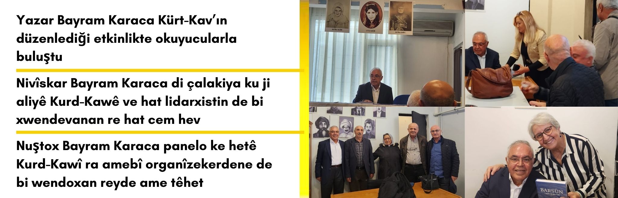 Yazar Bayram Karaca Kürt-Kav’ın düzenlediği etkinlikte okuyucularla buluştu 